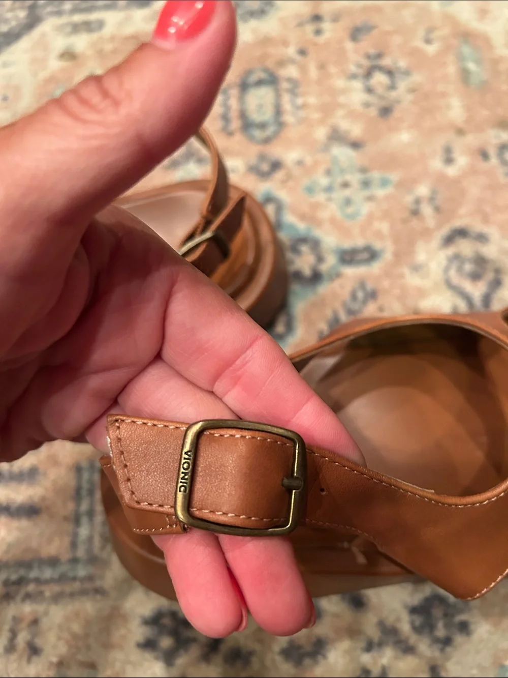 Vionic Tan Leather Double-Strap Slingback Sandal - Picture 15 of 15